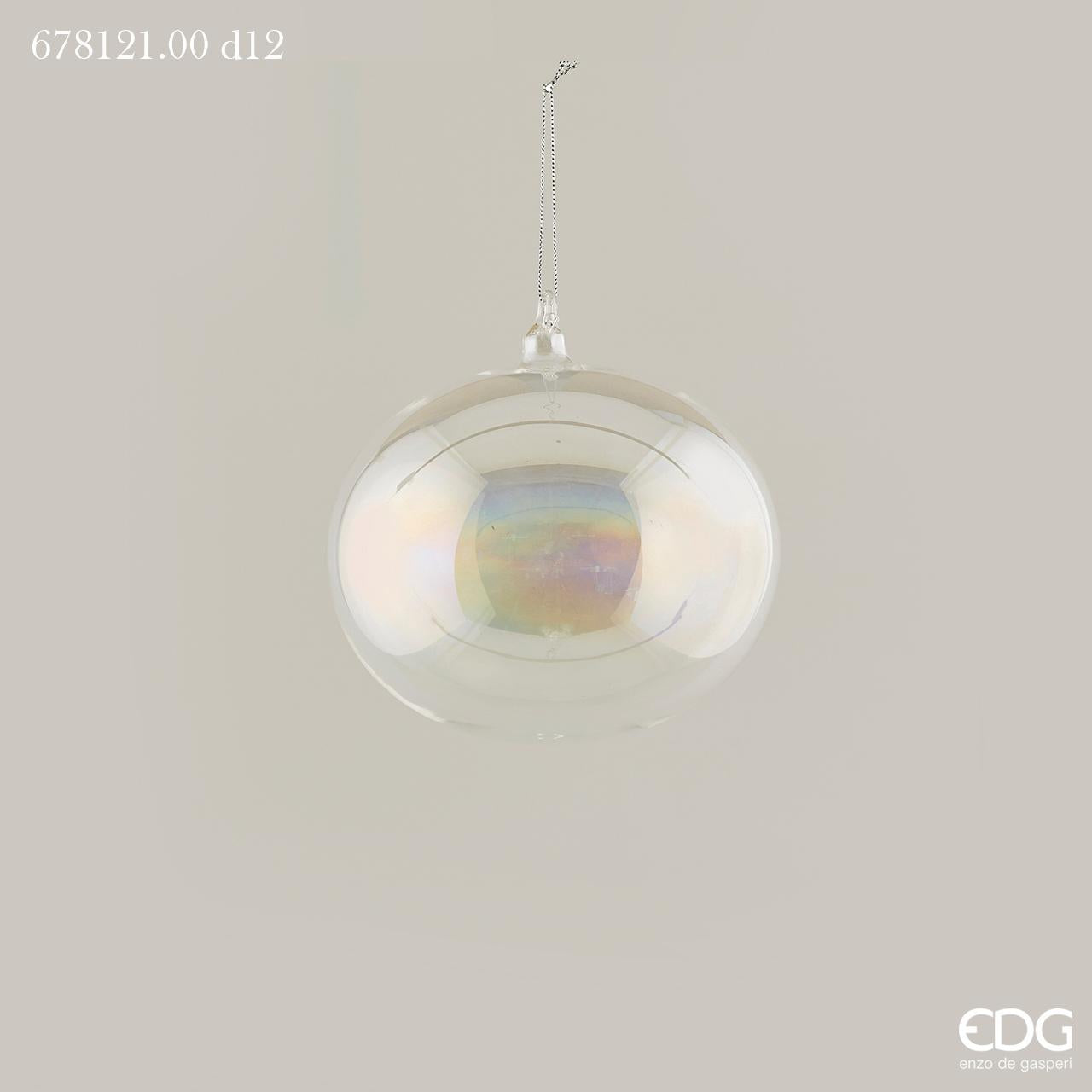 PALLINA IN VETRO IRIDESCENTE 12CM
