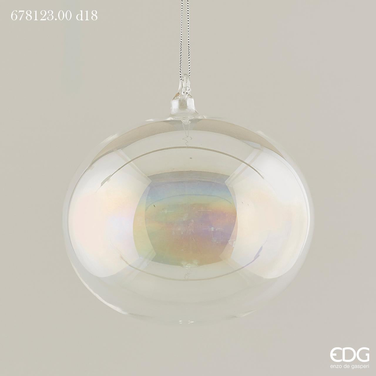 PALLINA IN VETRO IRIDESCENTE 18CM