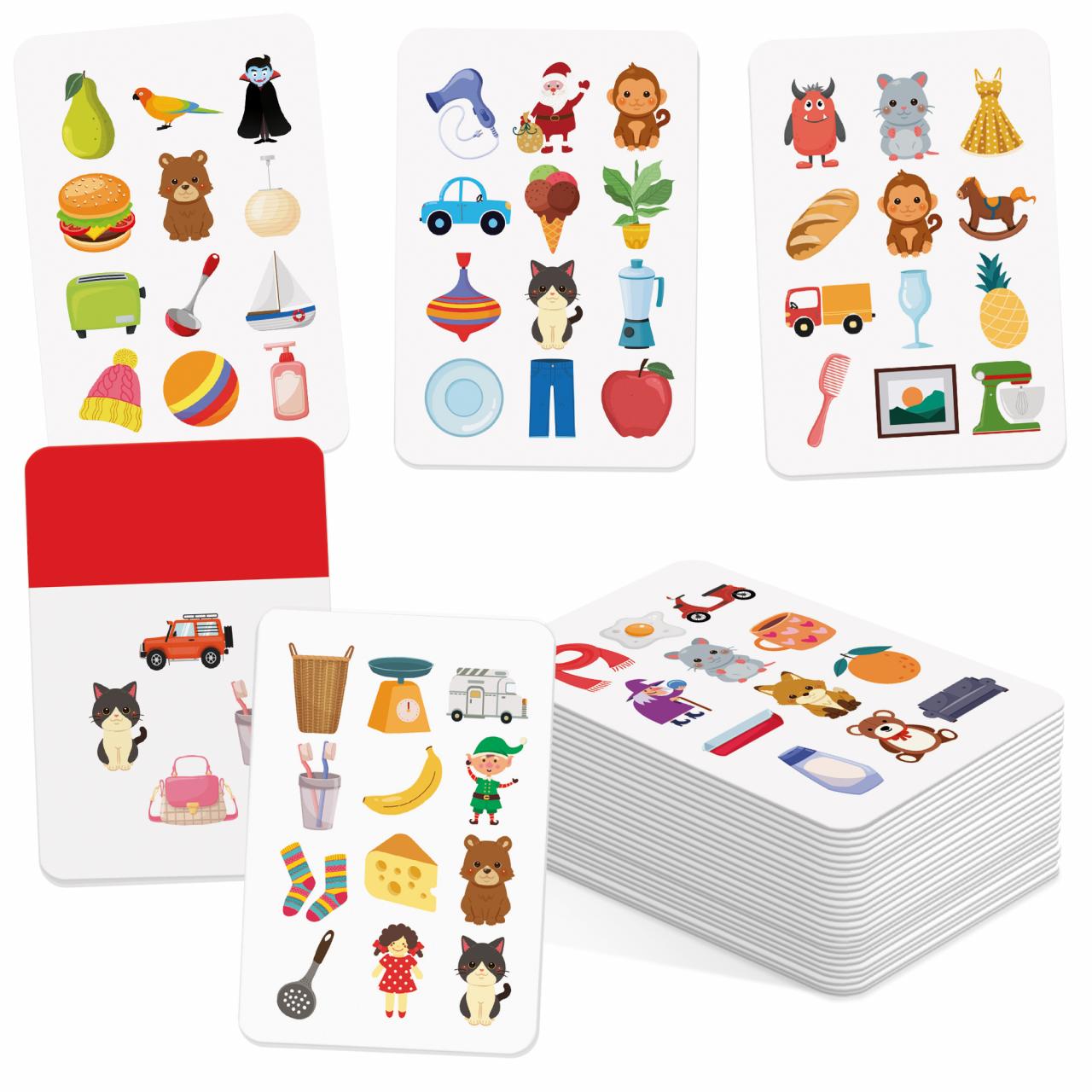 Gioco di Carte Cerca e Trova Vitamine in Gioco 50 Maxi Carte 4-8 Anni Headu