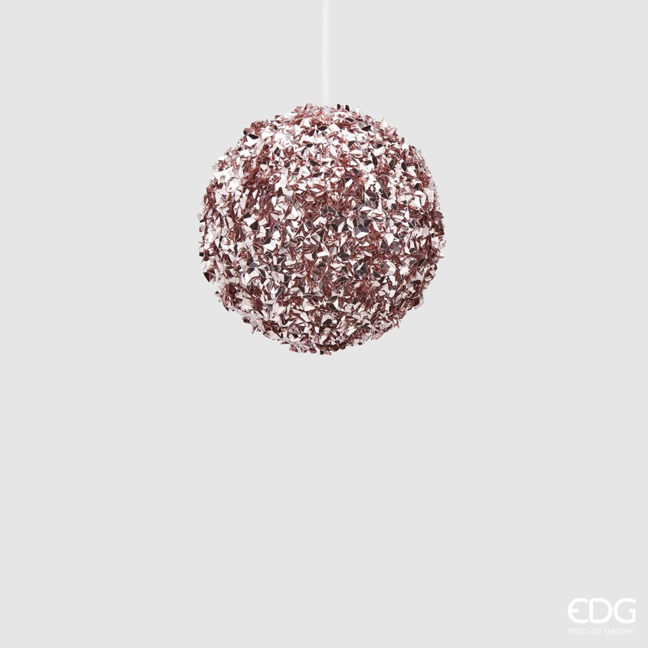 PALLINA ROSA CON GLITTER 10CM