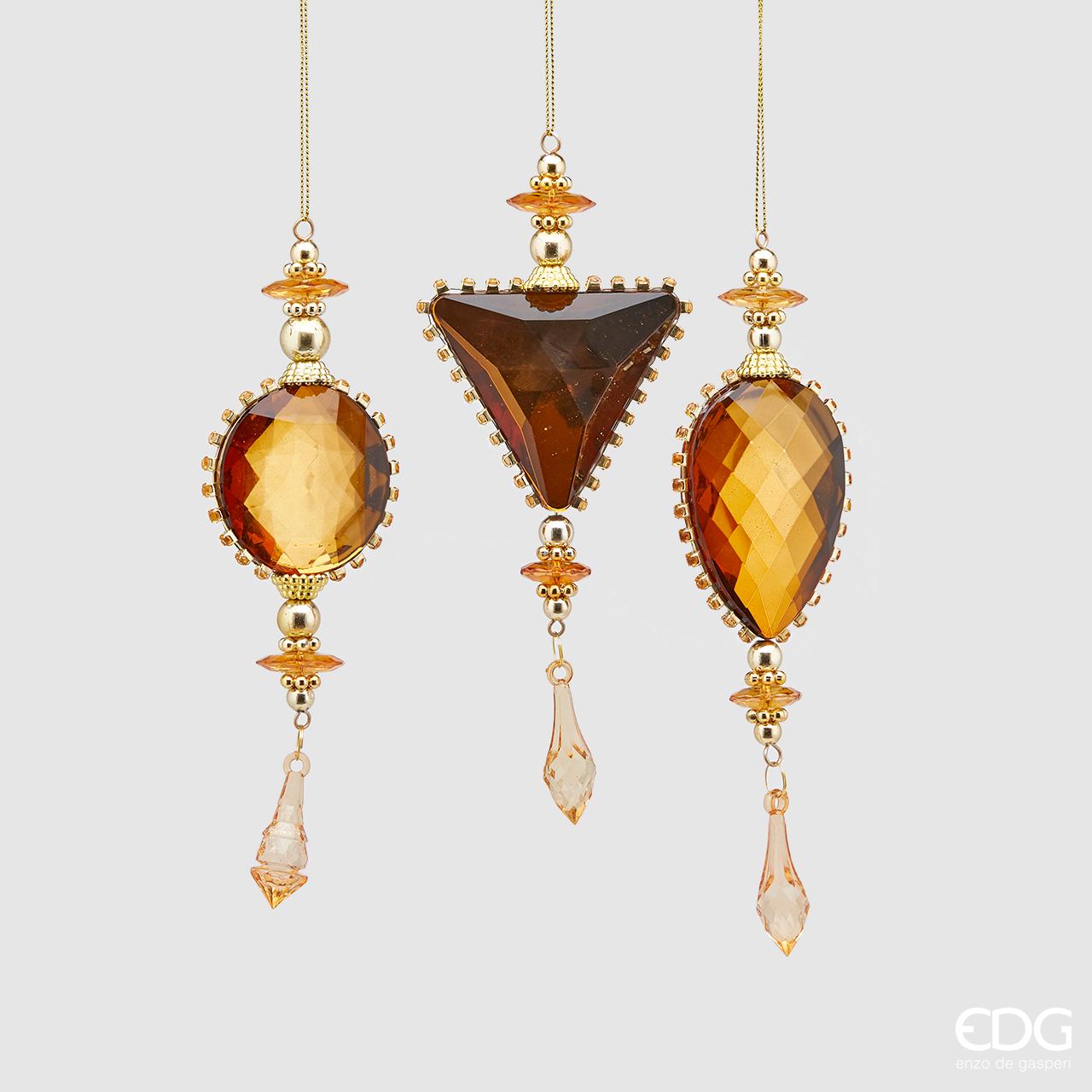 DECORAZIONE NATALIZIA APPENDIBILE 19CM AMBRA ASSORTITI