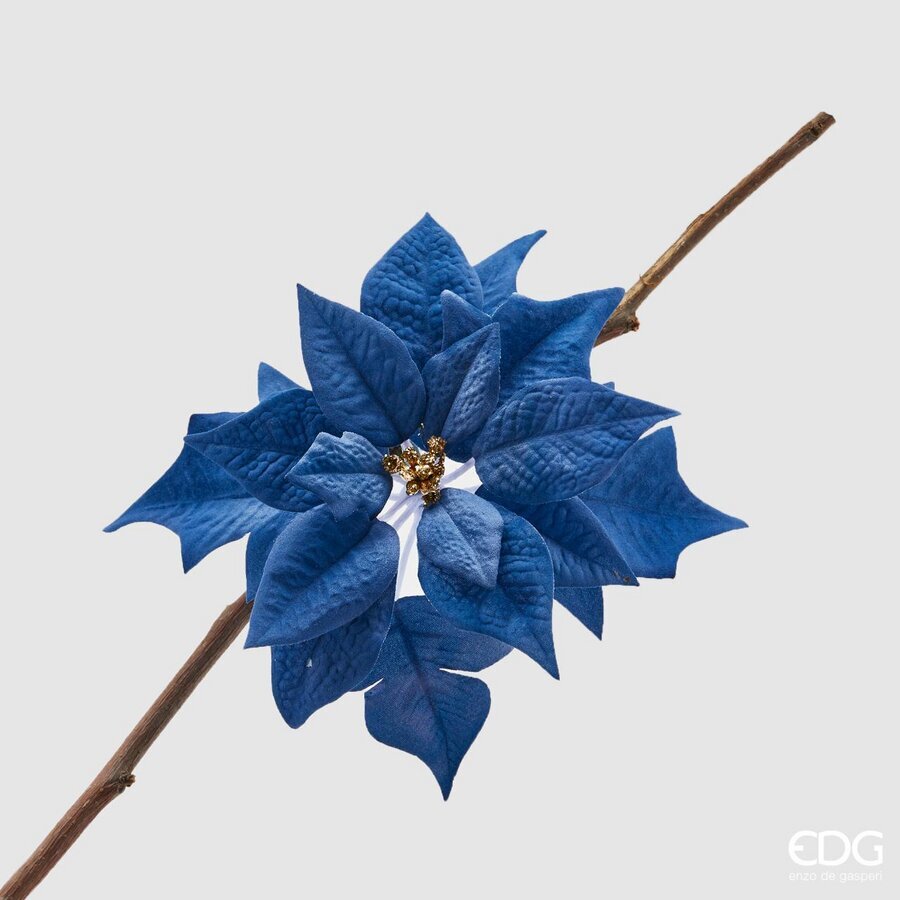CLIP CON STELLA DI NATALE BLU 16CM
