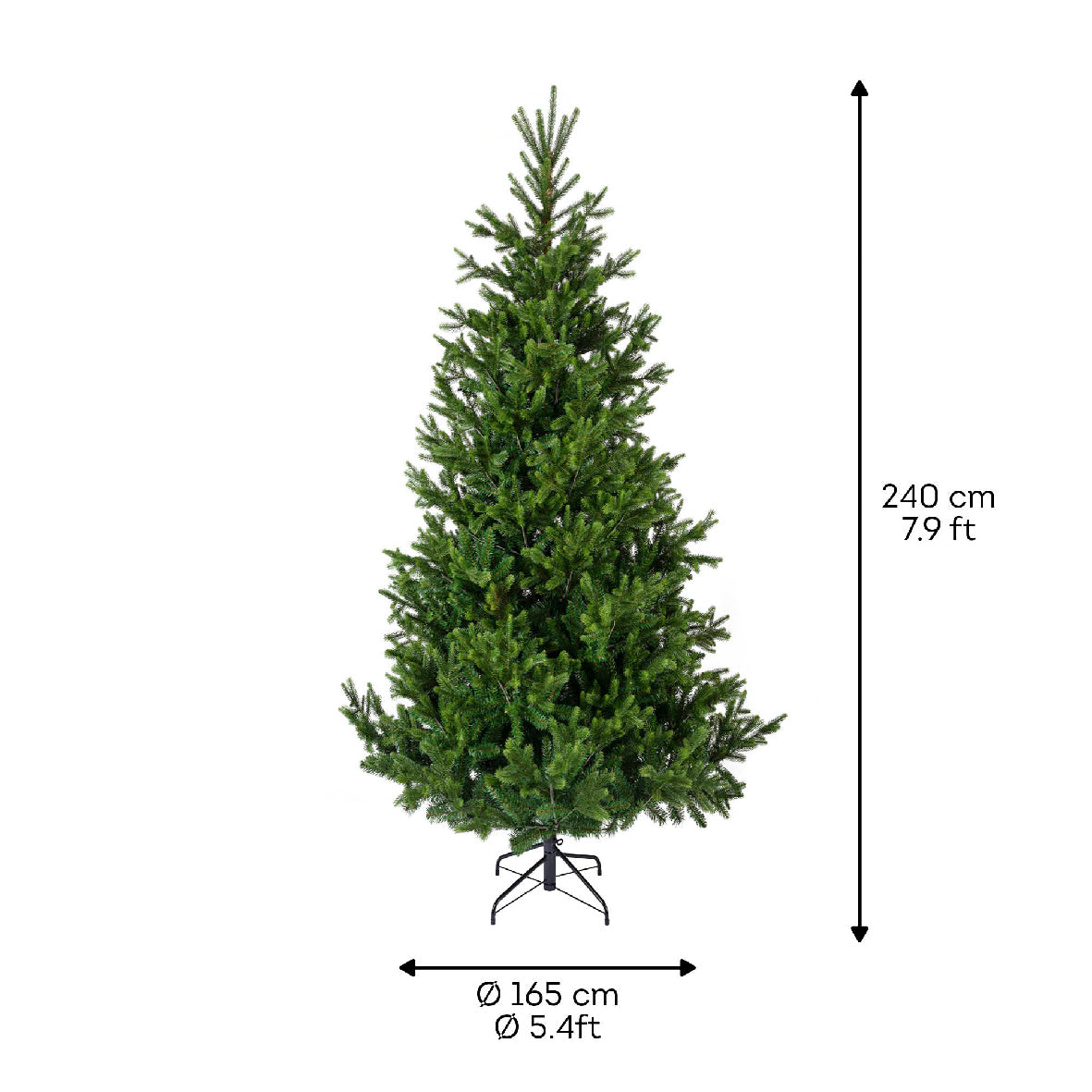 ALBERO DI NATALE 240CM NORDMANN VERDE