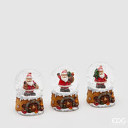 SFERA AD ACQUA BABBO NATALE H6,5 ASSORTITA