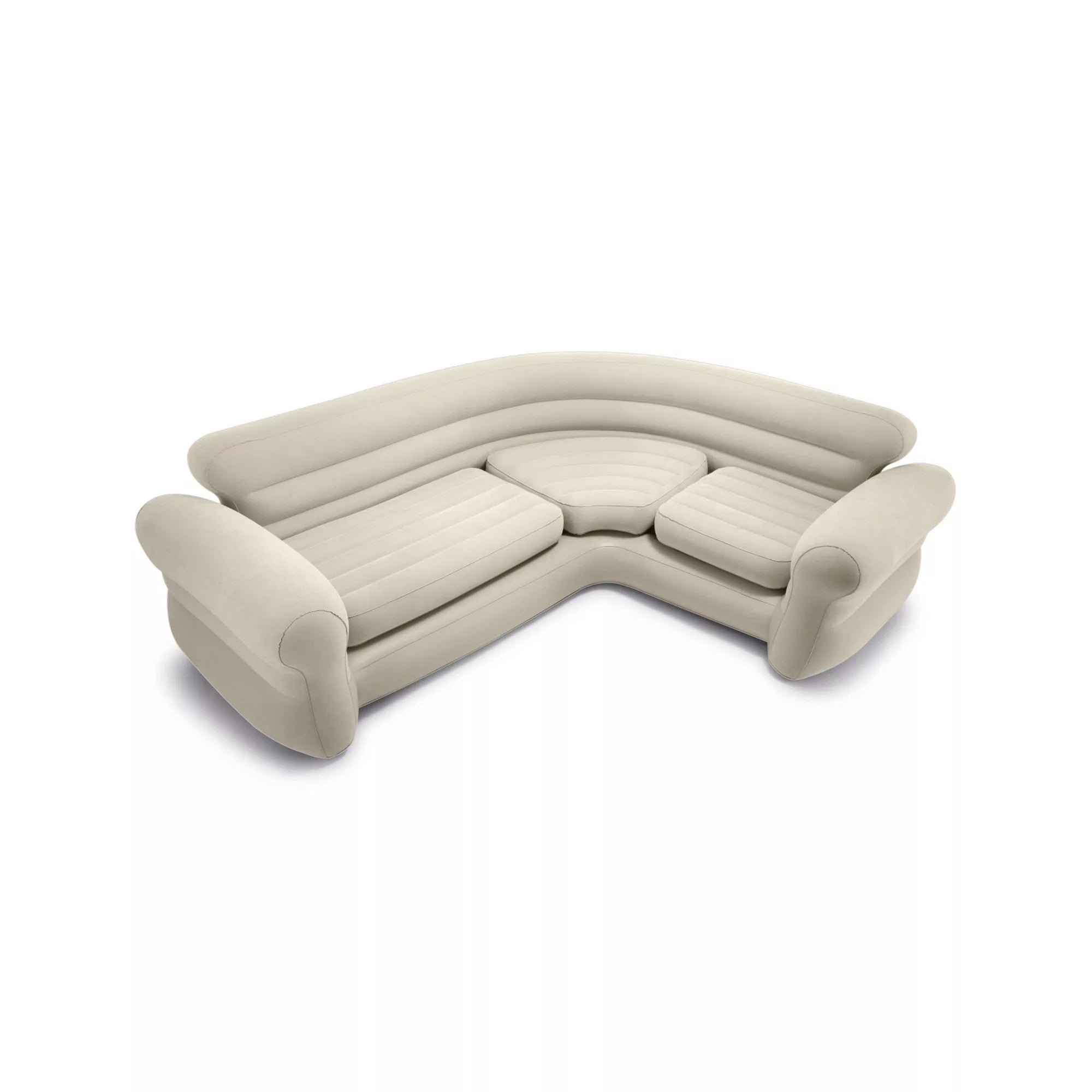 Divano Gonfiabile ad Angolo 257x203x76cm Beige INTEX