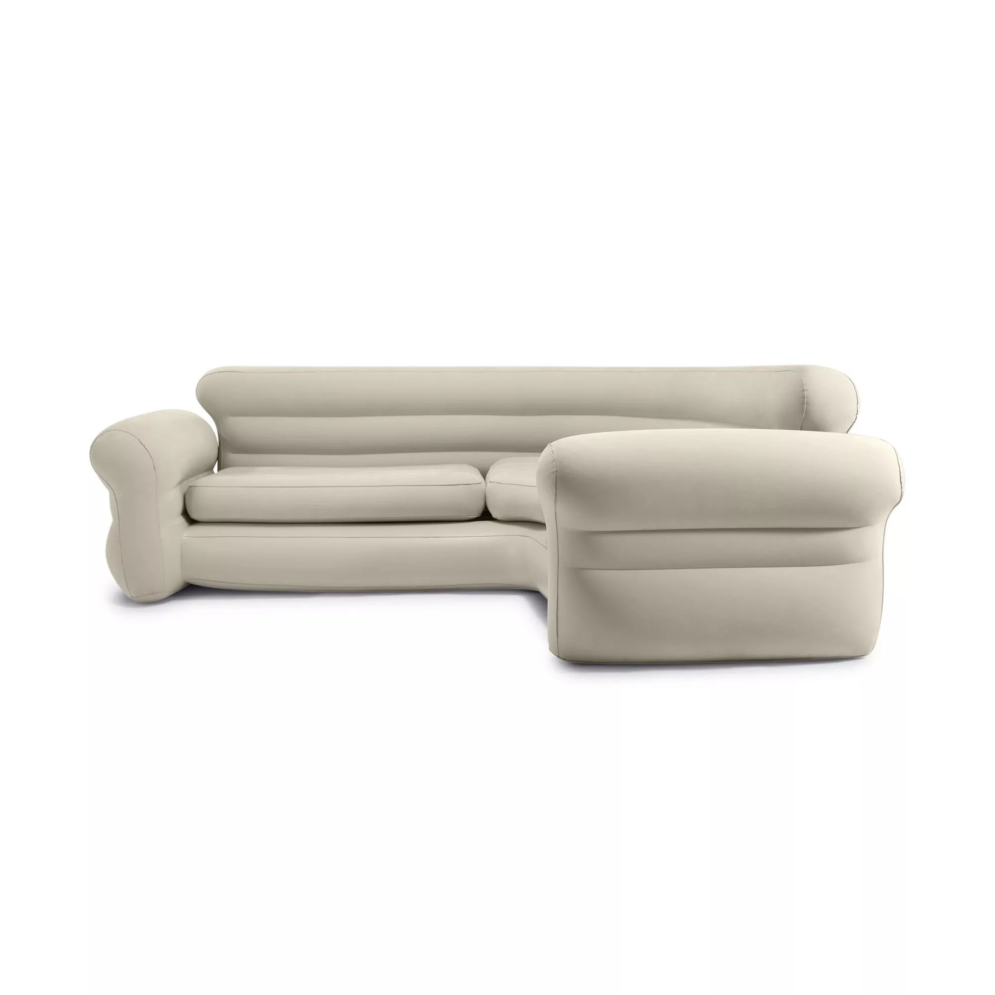 Divano Gonfiabile ad Angolo 257x203x76cm Beige INTEX