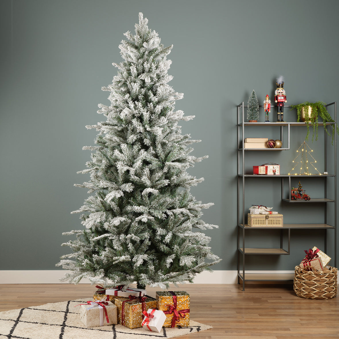 ALBERO DI NATALE VERMONT VERDE EFFETTO GHIACCIATO 210CM