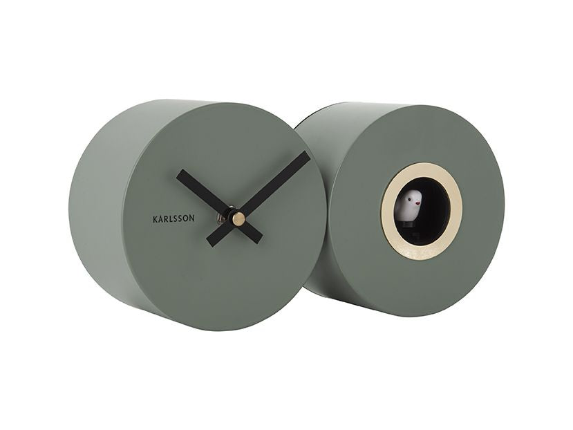 Orologio da Parete Duo Cuckoo Verde Giungla