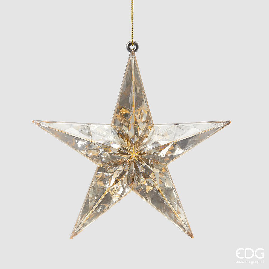 Decoro Diamante Stella da Appendere Oro D13,5 H3,5 EDG