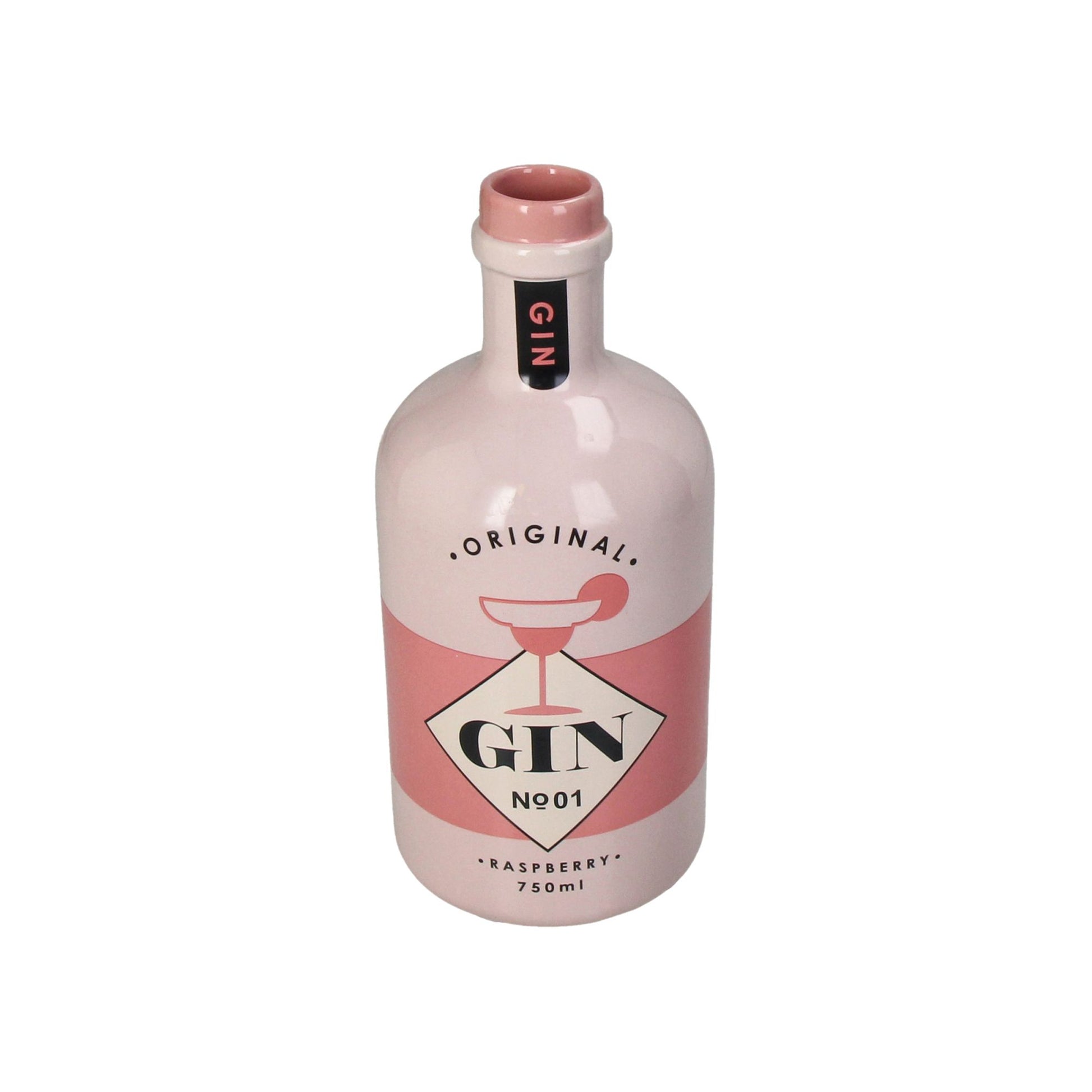Vaso a forma di Bottiglia di Gin D.9,5 H.21,5 cm