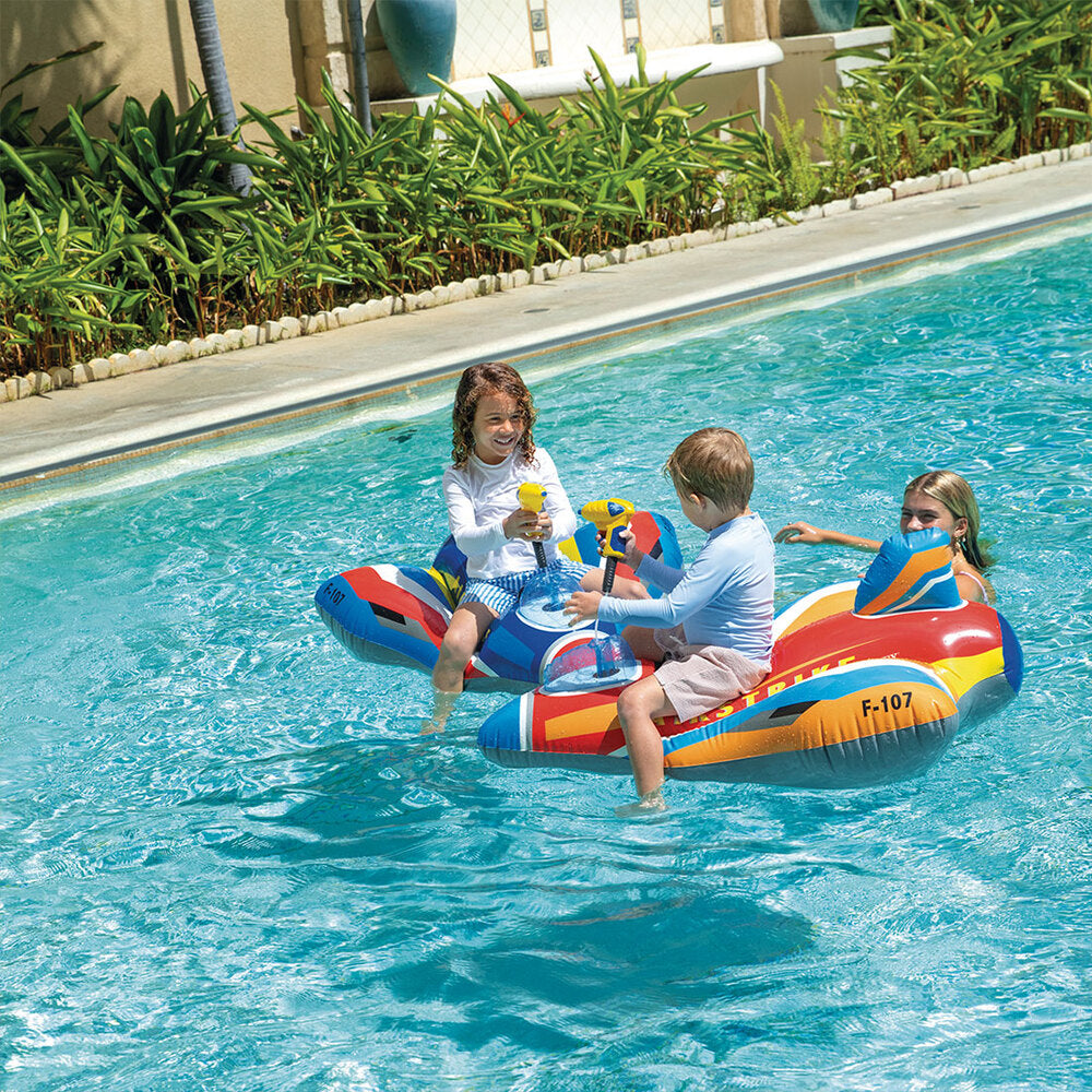 Cavalcabile Gonfiabile a Forma di Aereo con Pistola ad Acqua 1.17m x 1.04m Colori Assortiti INTEX