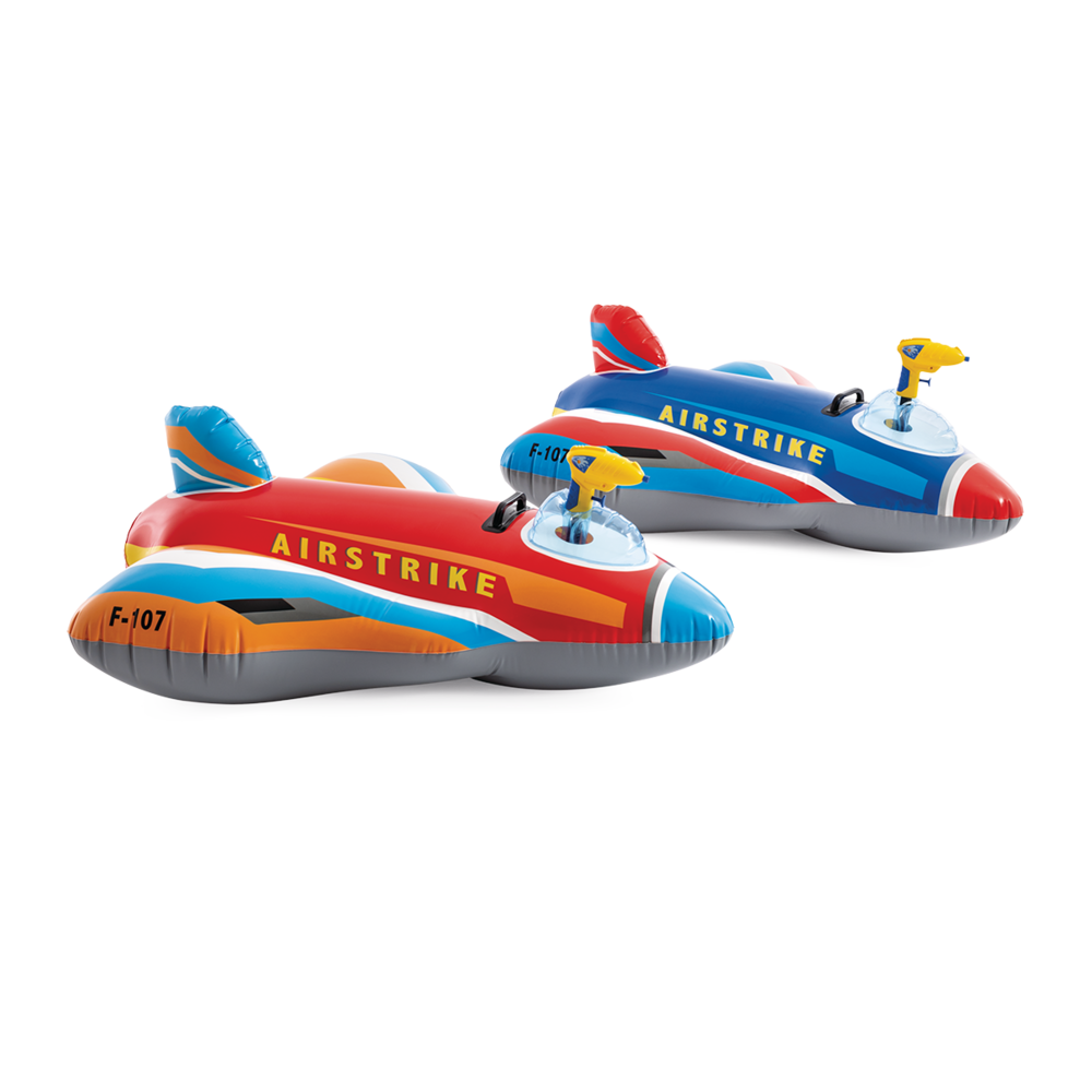 Cavalcabile Gonfiabile a Forma di Aereo con Pistola ad Acqua 1.17m x 1.04m Colori Assortiti INTEX