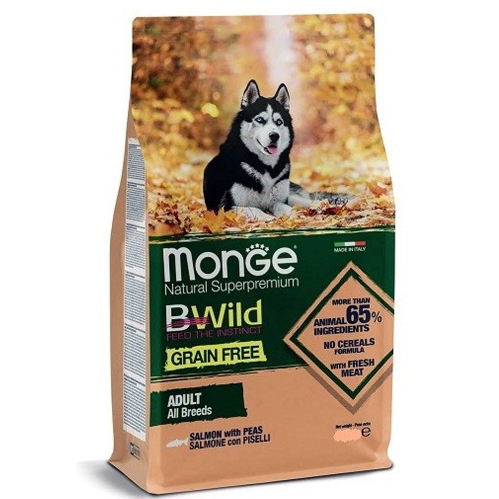 CROCCHETTE PER CANI ADULTI GRAIN FREE 2,5KG SALMONE E PISELLI