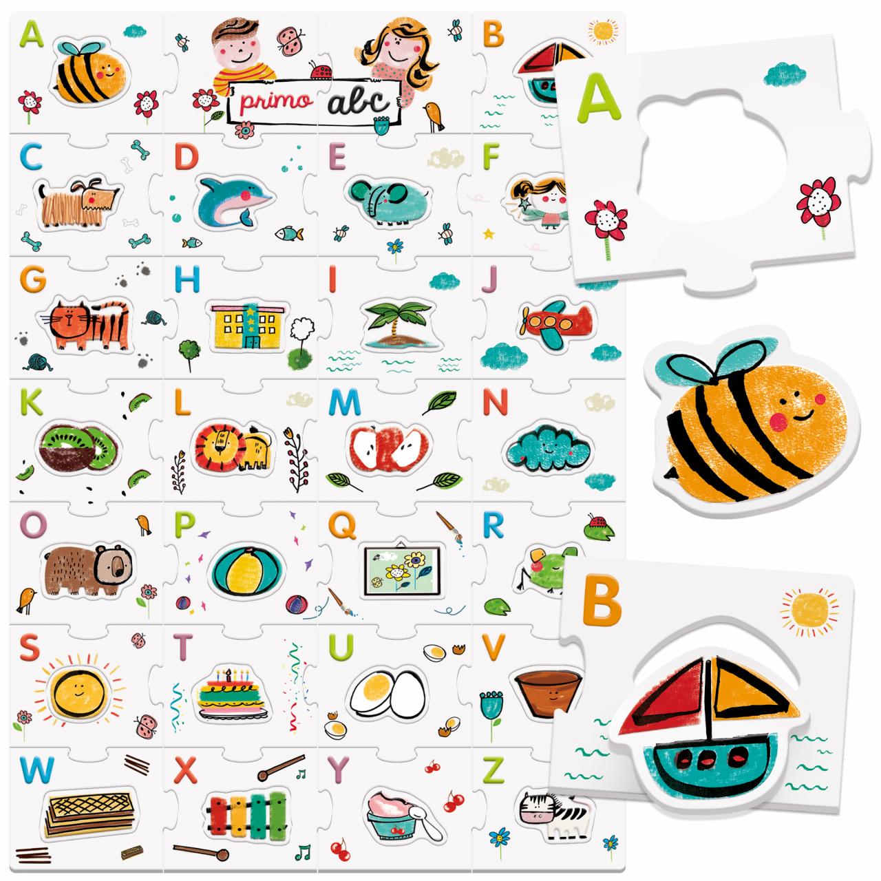 Puzzle Tattile ABC Gigante 28 Pezzi 1-4 Anni Headu