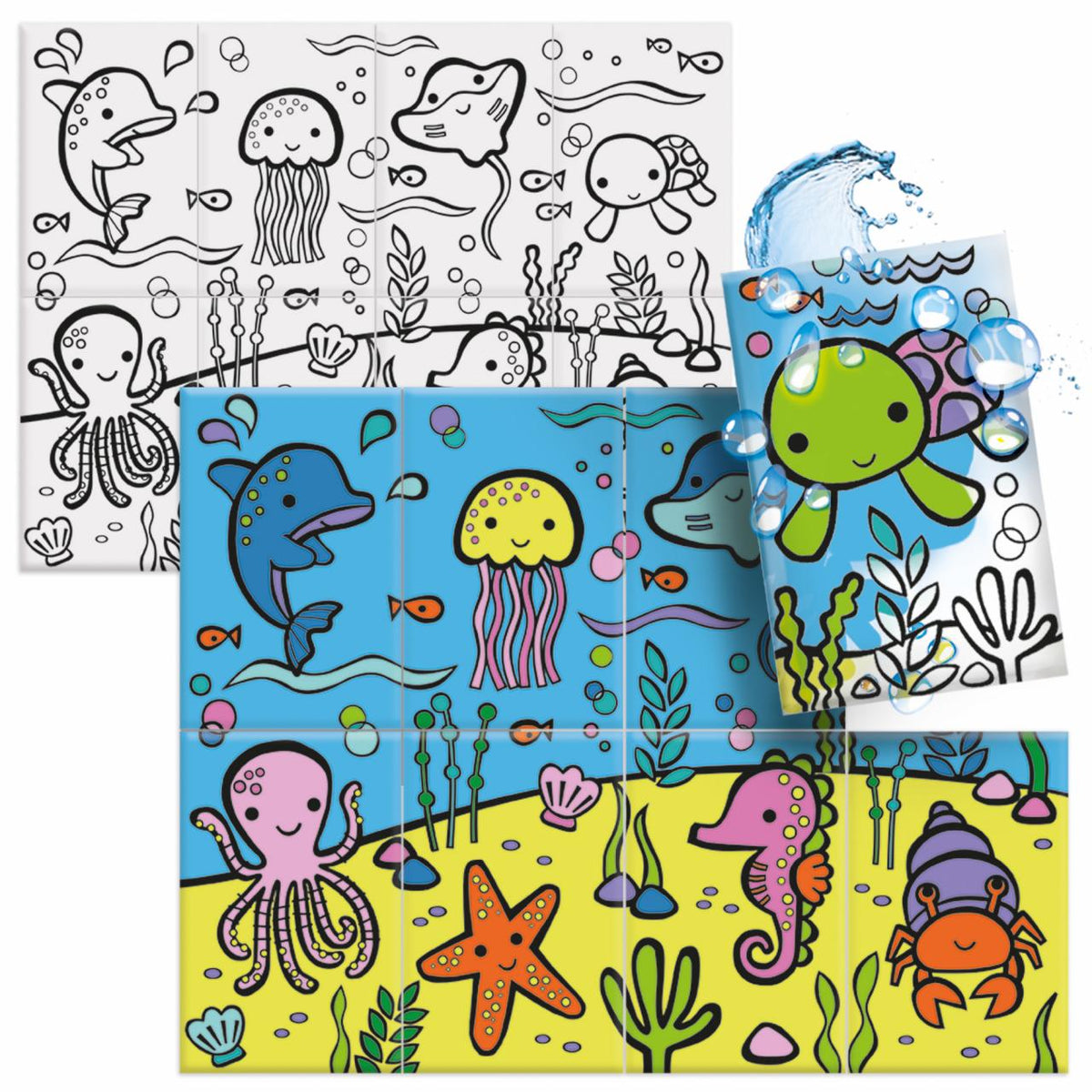 Flashcards Baby Bath Magic Colours 8 pezzi HEADU