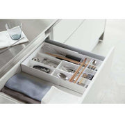 ORGANIZER PER CASSETTI ESTENSIBILE BIANCO 25X24.6-45X5.7 CM