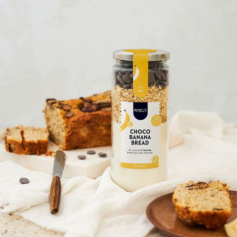 Torta in vaso Pane alla banana e cioccolato Preparato fai da te in vaso