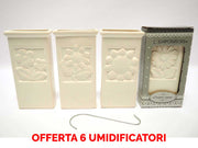 OFFERTA 6 UMIDIFICATORI IN CERAMICA CON FIORI PER TERMOSIFONI