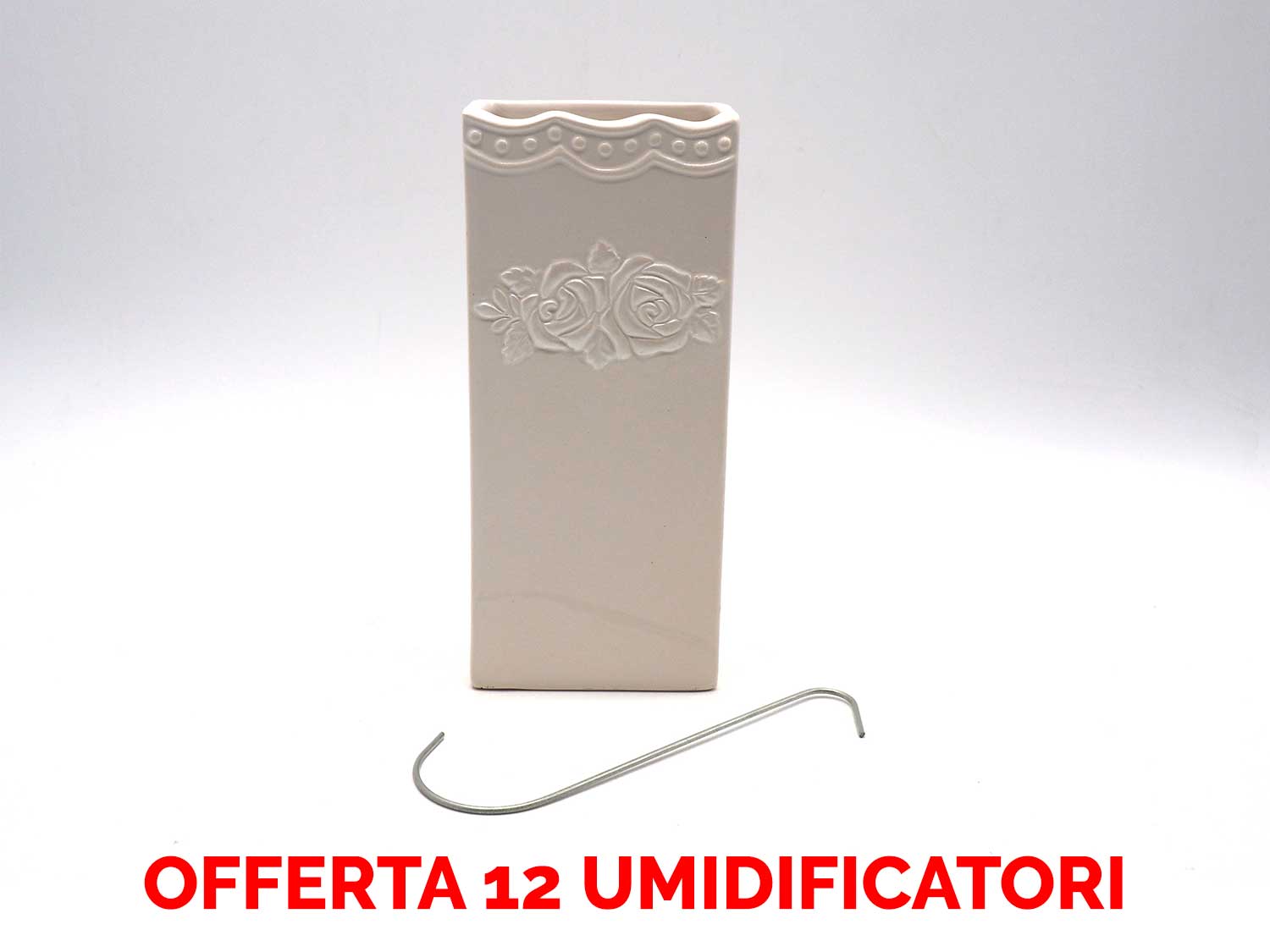 OFFERTA 12 UMIDIFICATORI IN CERAMICA CON ROSE PER TERMOSIFONI