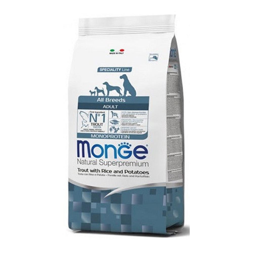 CROCCHETTE PER CANI ADULTI ALL BREEDS MONOPROTEICO SUPERPREMIUM 12 KG TROTA, RISO E PATATE