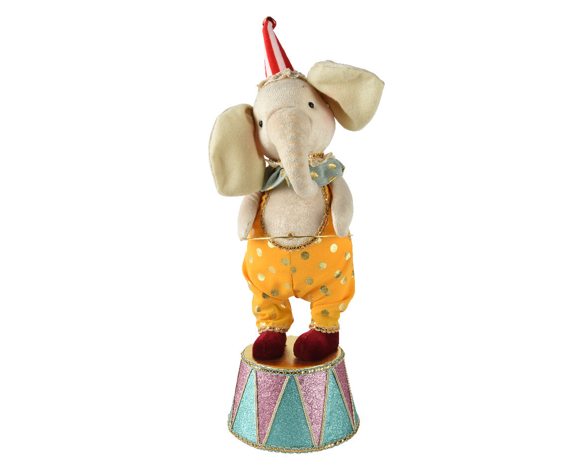 Elefante circo con Cappello decorazione natalizia Multicolore 70cm