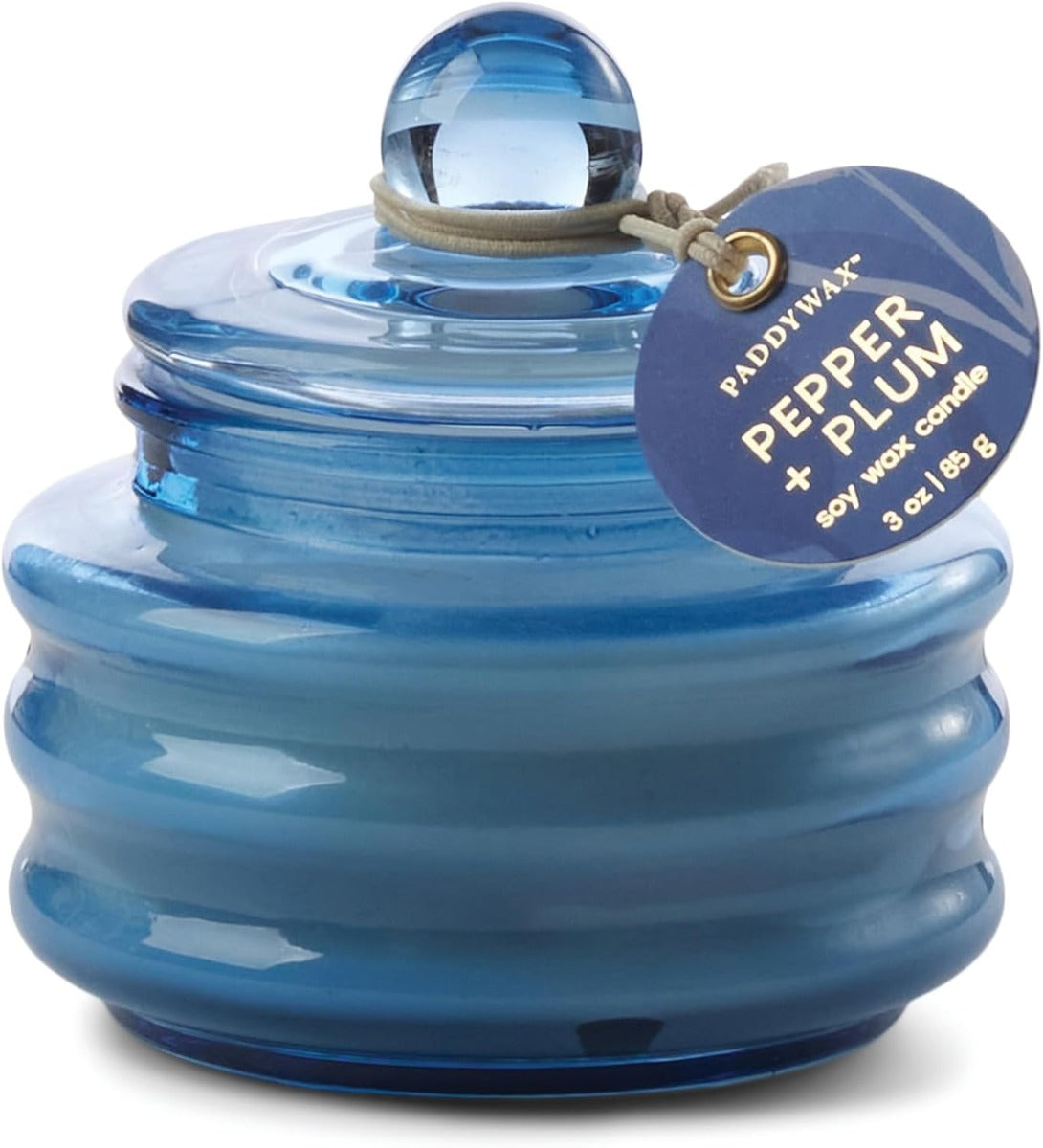 CANDELA PROFUMATA IN BARATTOLO, 85G, BLU PEPE E PRUGNA