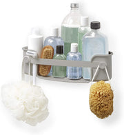 MENSOLA ANGOLARE PORTA ACCESSORI DOCCIA/BAGNO GRIGIA