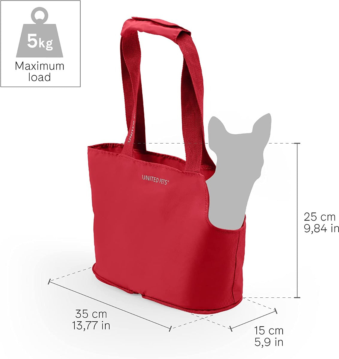 TRASPORTINO PIEGHEVOLE LAZY DOG UNITED PETS ROSSO