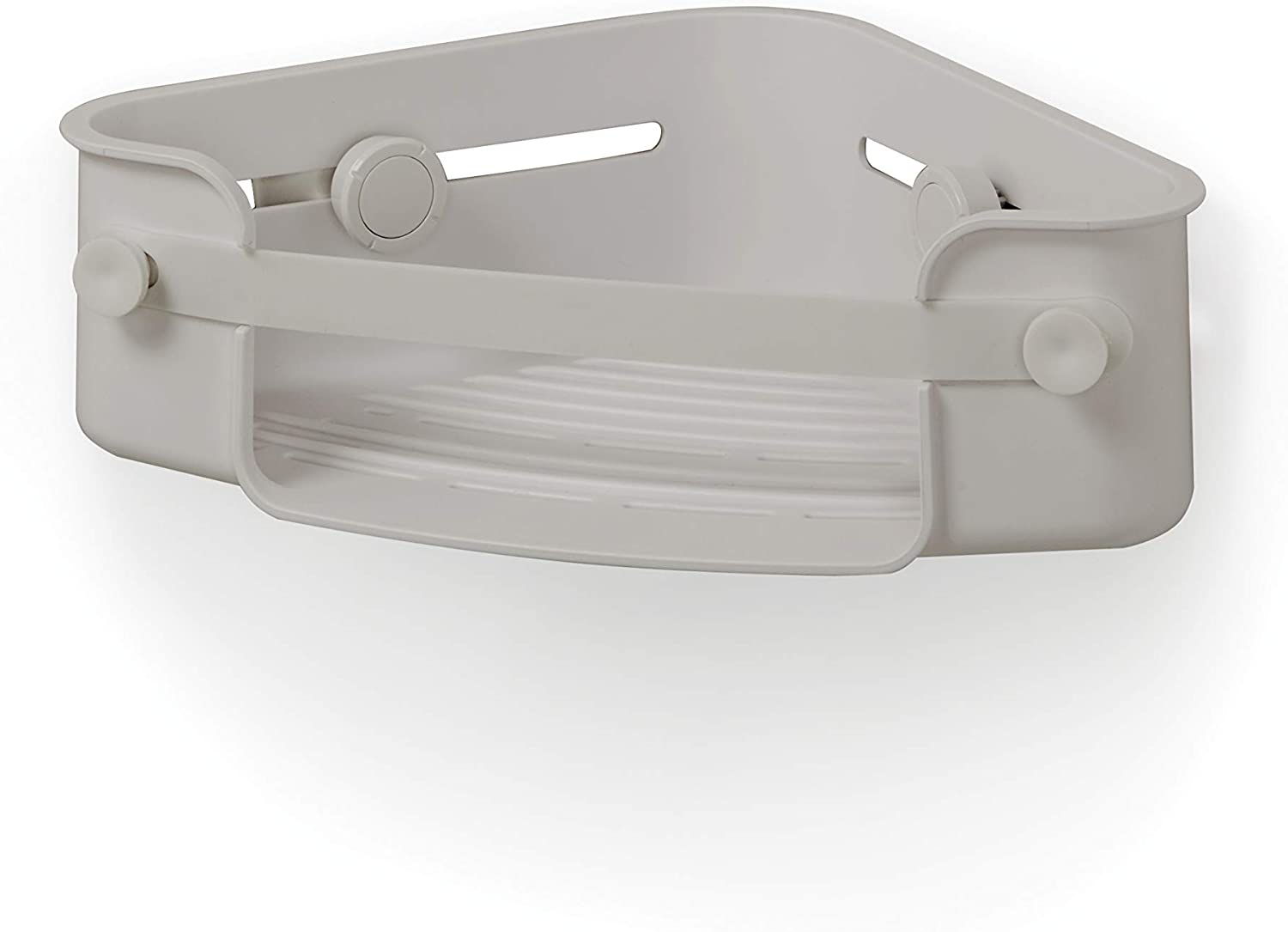 MENSOLA ANGOLARE PORTA ACCESSORI DOCCIA/BAGNO GRIGIA