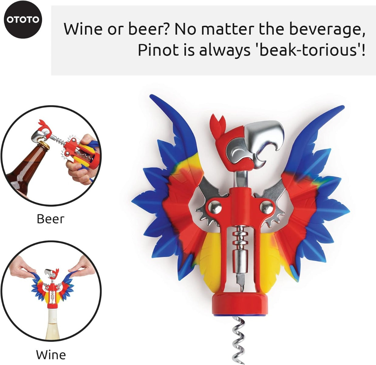 APRIBOTTIGLIE PINOT A FORMA DI PAPPAGALLO