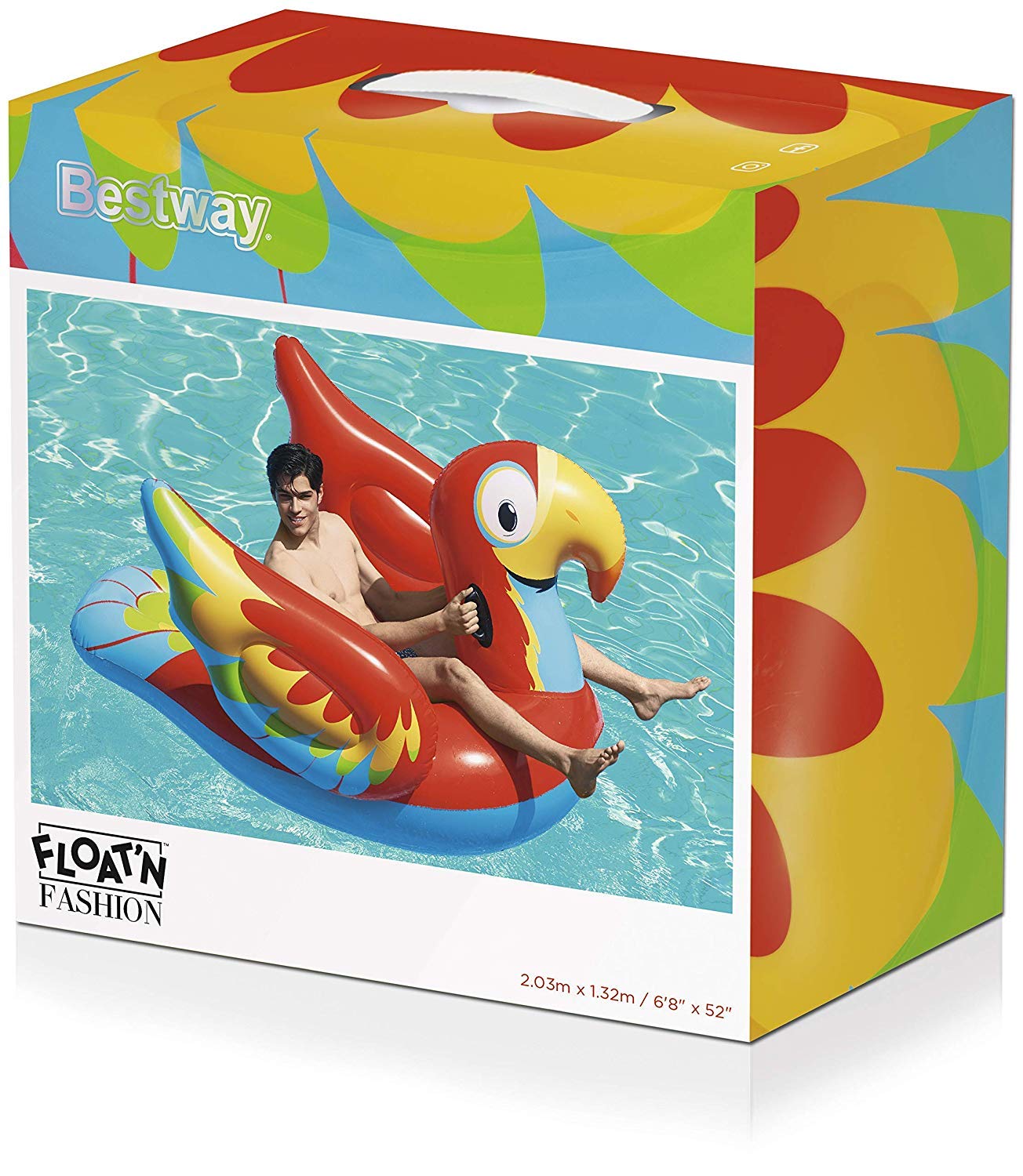 PAPPAGALLO GONFIABILE CAVALCABILE 230X180CM