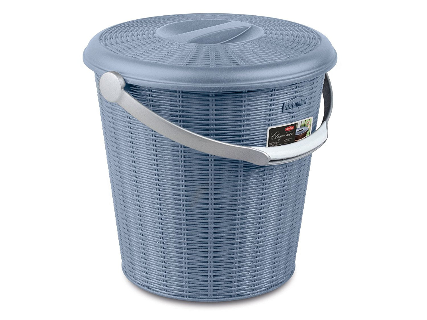 PATTUMIERA ELEGANCE CON COPERCHIO 10 L BLU AVIO