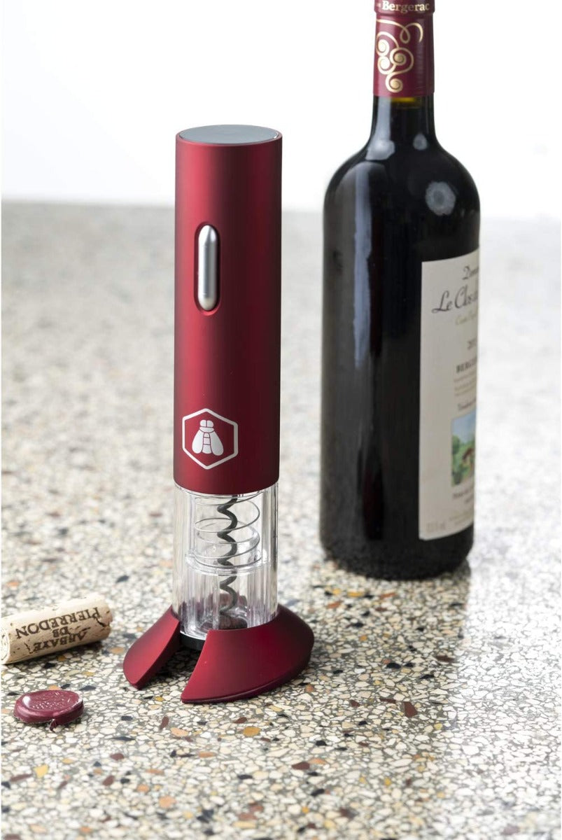 CAVATAPPI ELETTRICO CON SUPPORTO TAGLIACAPSULE ROSSO
