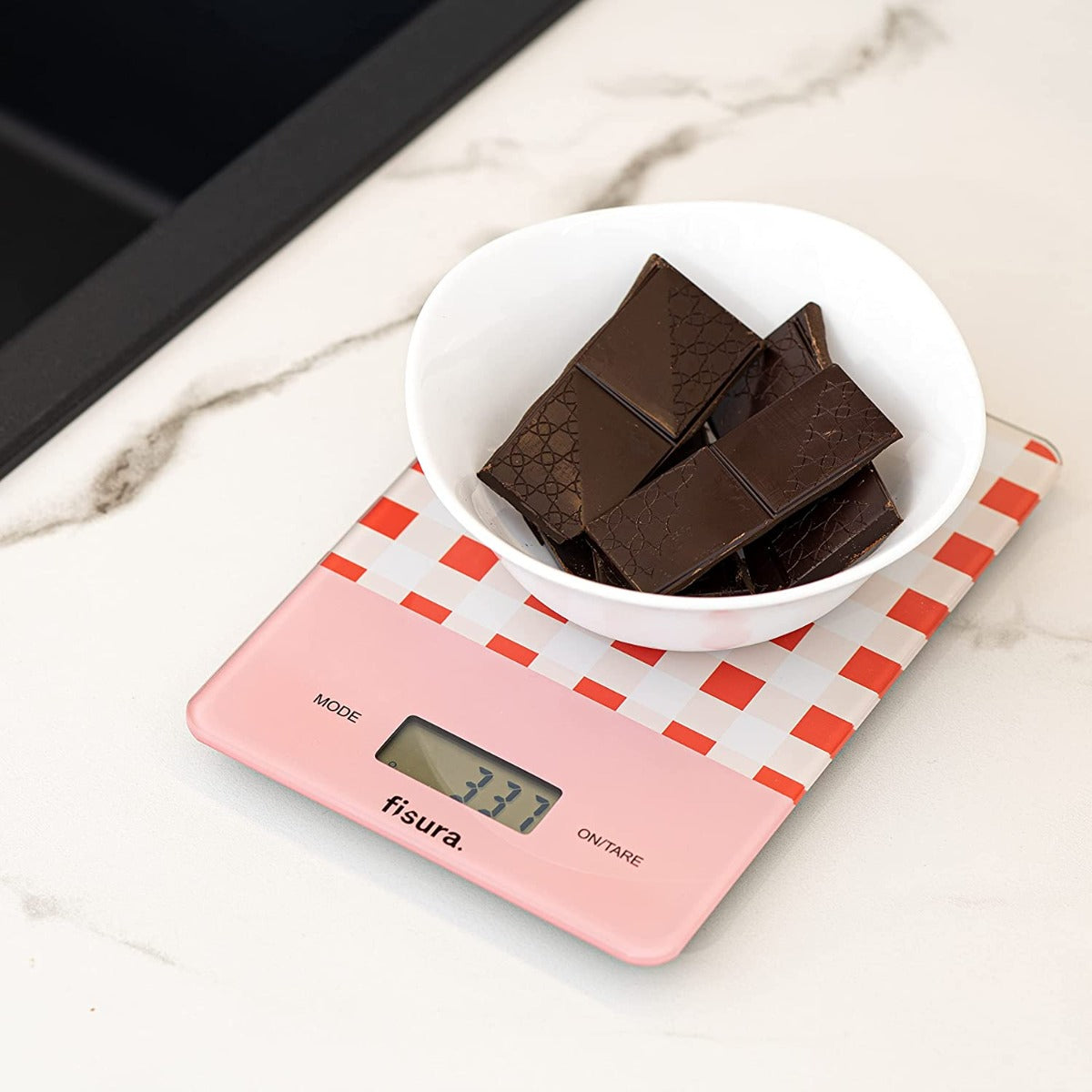 BILANCIA DIGITALE DA CUCINA VICHY ROSSA