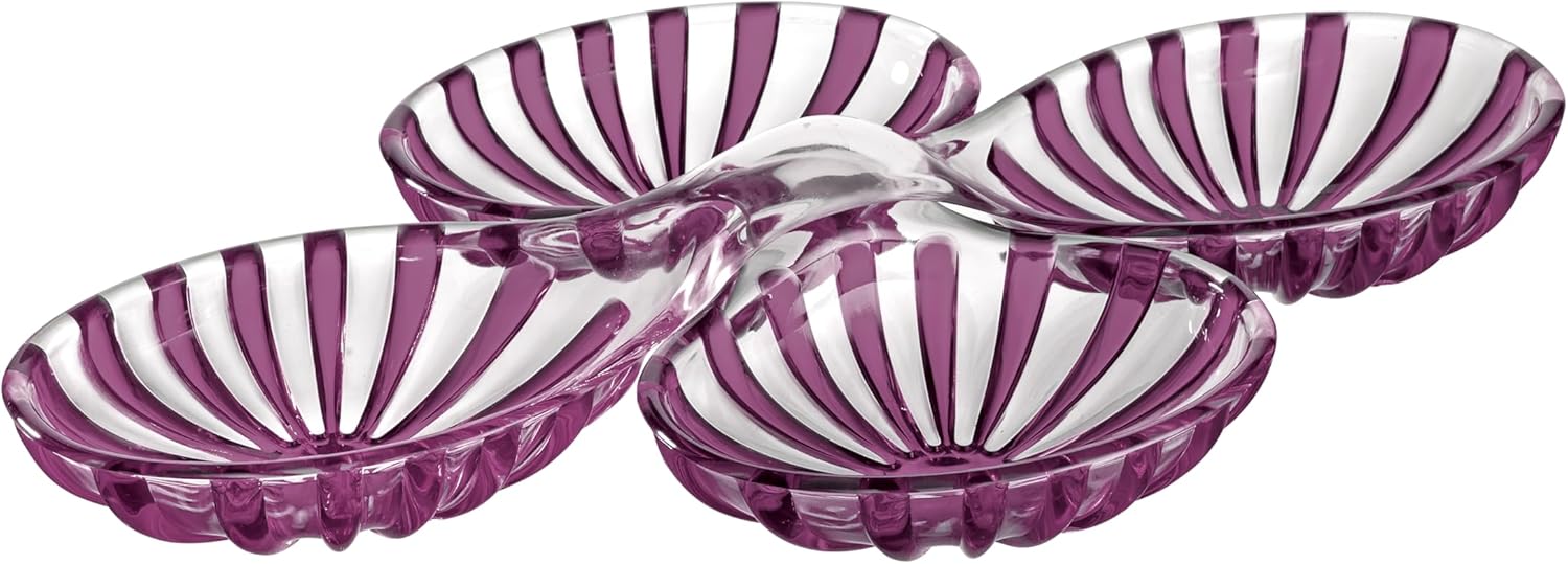 SET 2 ANTIPASTIERE "DOLCEVITA" (ISCC+), COLOR AMETISTA