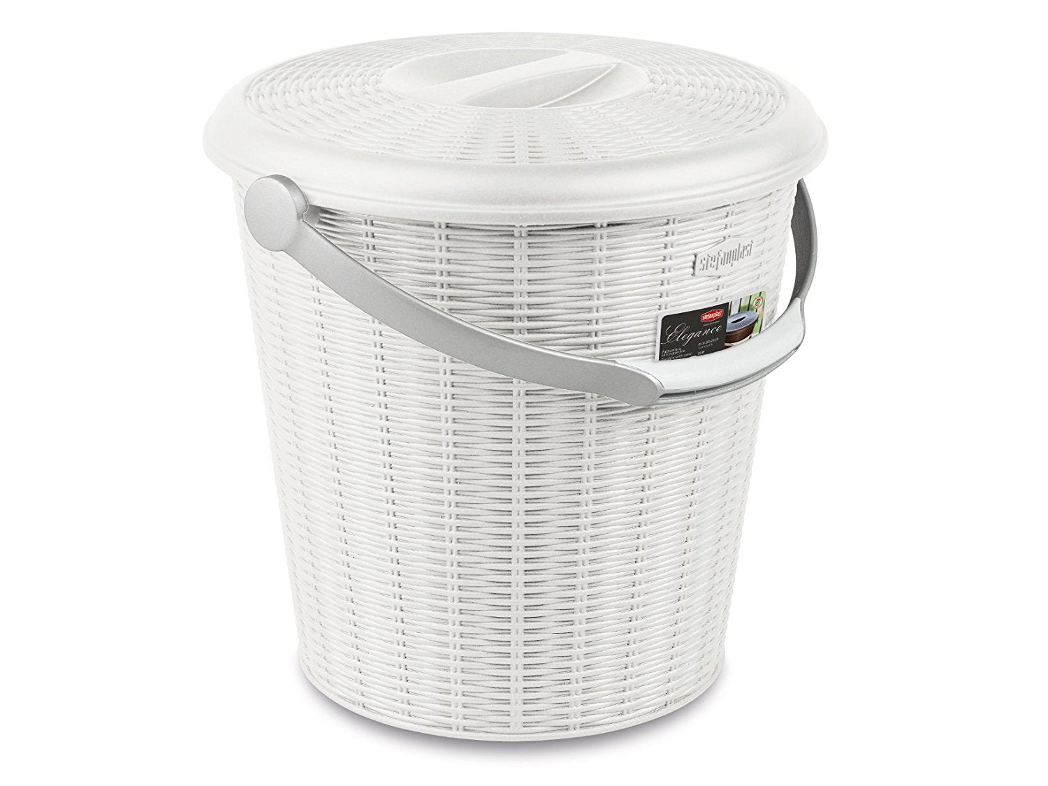 PATTUMIERA ELEGANCE CON COPERCHIO 10 L BIANCO