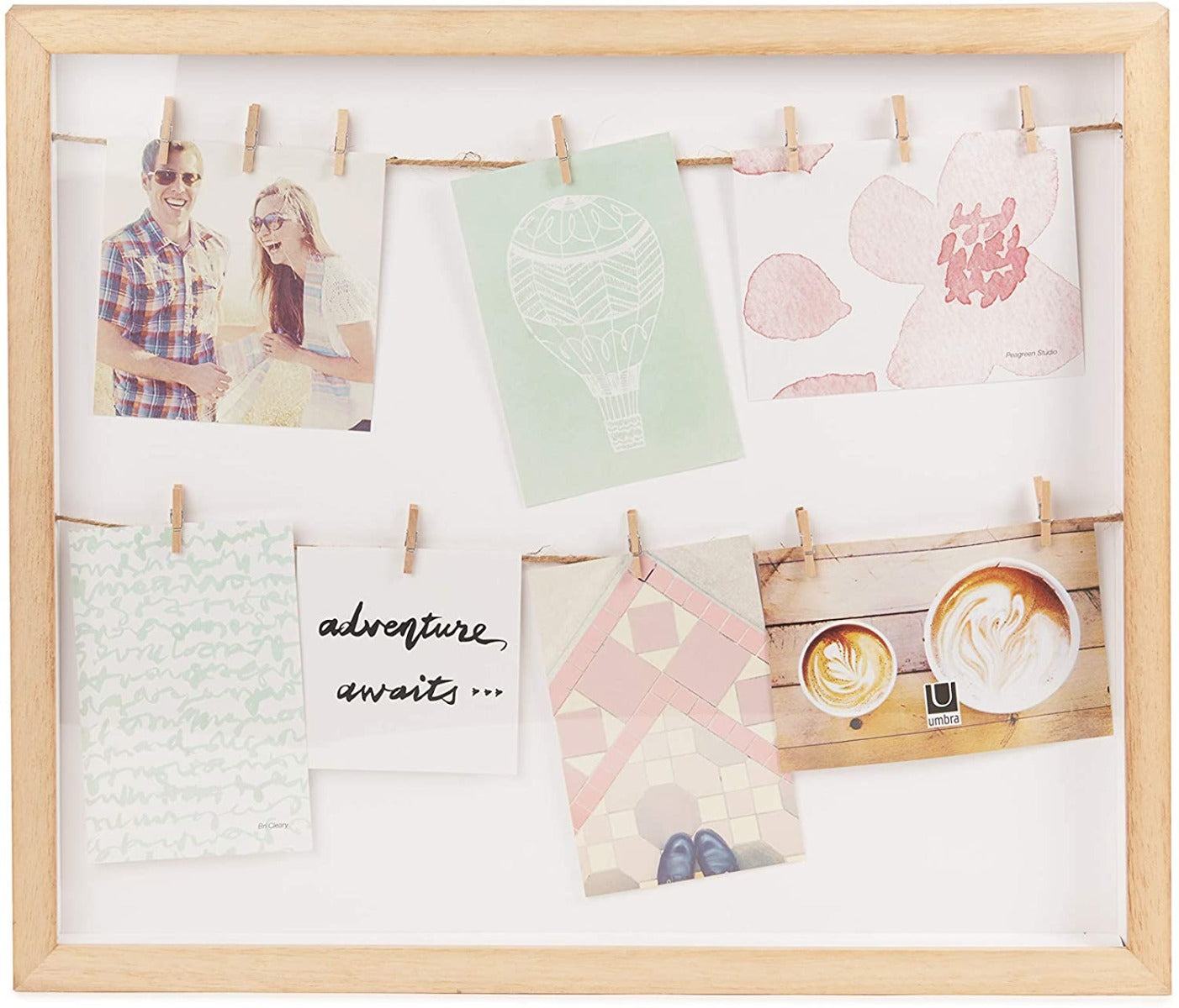 CORNICE PORTAFOTO CON MOLLETTE CLOTHESLINE