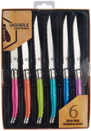 SET 6 COLTELLI COLORATI DA BISTECCA