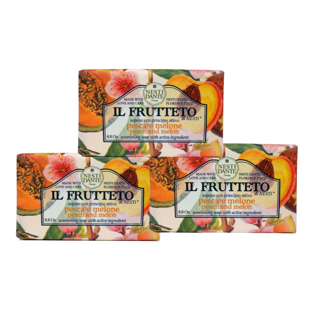 OFFERTA 3 SAPONETTE 150GR "IL FRUTTETO" PESCA E MELONE