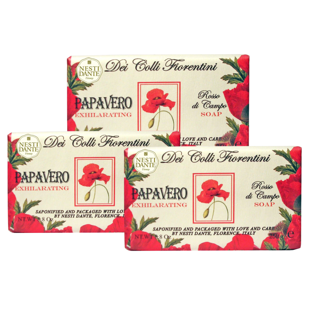 OFFERTA 3 SAPONETTE 150GR "DEI COLLI FIORENTINI" PAPAVERO