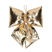 Fiocco tessuto lucido oro 16x20/22 cm Peraga Christmas