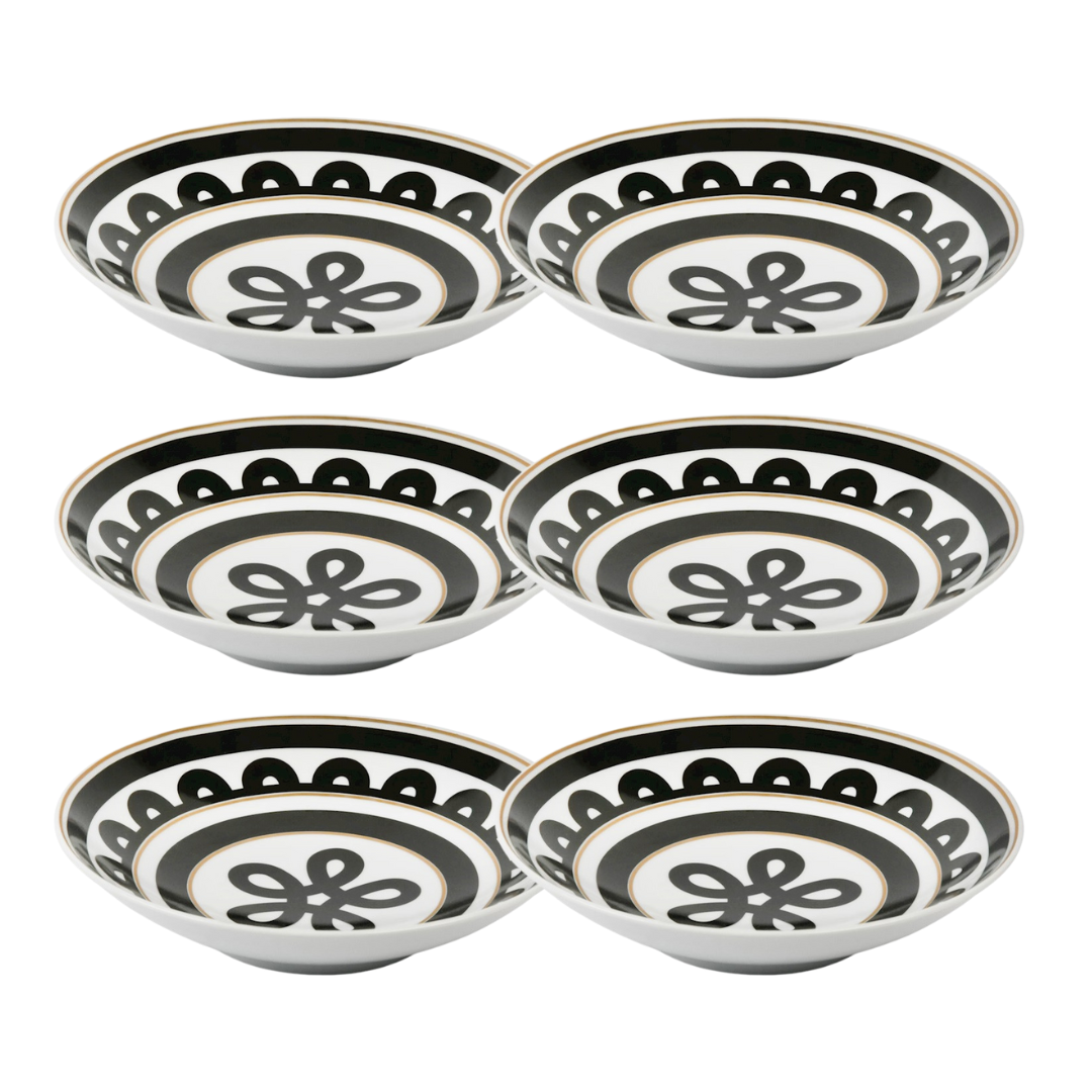 6 PIATTI FONDI BIANCO E NERO OPTICAL