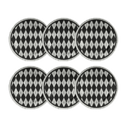 6 PIATTI FRUTTA BIANCO E NERO OPTICAL