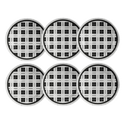 6 PIATTI DA FRUTTA BIANCO E NERO OPTICAL