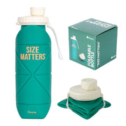 Fisura Borraccia pieghevole in silicone “Size Matters”, 22,5xD7 cm