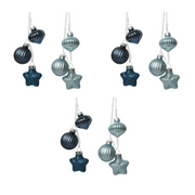 OFFERTA 6 DECORAZIONI DA APPENDERE ASSORTITA H.11.50 BLU