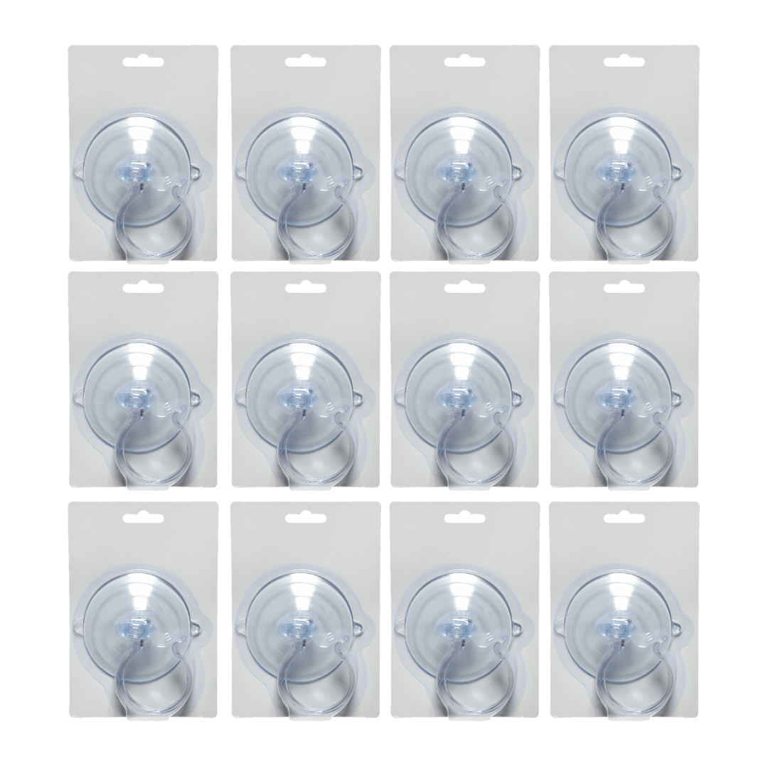 OFFERTA 12 VENTOSE D.8,50CM TRASPARENTE PER LUCI DI NATALE