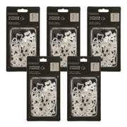 OFFERTA 5 CONFEZIONI 24 VENTOSE BIANCHE 0.5X3.5X2.5CM PER LUCI DI NATALE