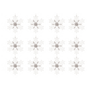 OFFERTA 12 FIOCCHI DI NEVE D.21CM TRASPARENTE/ARGENTO