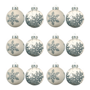 OFFERTA 12 PALLINE DI NATALE D.8CM CON FIOCCO DI NERVE MODELLO ASSORTITO